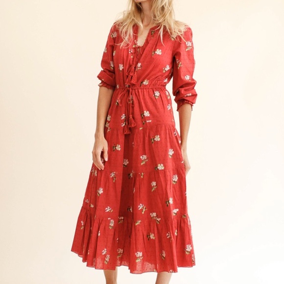ulla johnson red dress